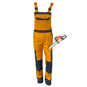 Ensemble de vêtements de travail imperméables en microfibre orange et noir avec pantalon, salopette et veste pour une utilisation en extérieur - Product Image 2