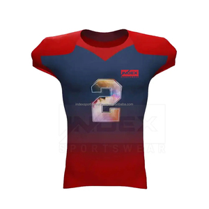 Pratique porter le football américain uniforme grande taille à manches courtes été meilleure vente conception personnalisée - Product Image 3