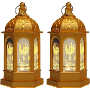 Linterna Metálica en Forma de Cilindro, Acabado Blanco, Decoración para el Hogar, Ramadán, Eid, con Diseño de Luna Creciente en la Parte Superior, Venta Caliente - Product Image 3