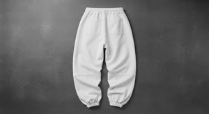 Ladies <b>White</b> 100% Cotton Breathable <b>Cargo</b> Long Pants Drawstring Waist Pockets Elastic Cuff Casual Running - Product Image 2