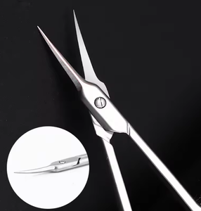 Ciseaux à ongles de précision semi-gris, lame en acier inoxydable, design droit et courbé pour une manucure et une pédicure parfaites - Product Image 5