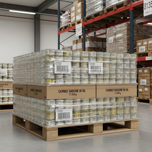 Sardines en conserve de qualité marine sélectionnée, emballées dans de l'huile naturelle, avec un conditionnement sûr en boîte métallique, pour l'approvisionnement en gros des importateurs - Product Image 6