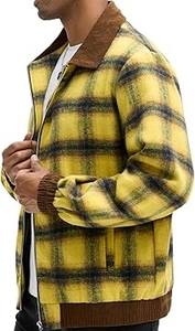 Custom Bulk <b>Mens</b> High Quality Brushed Cotton Plaid Hooded <b>Flannel</b> Shirt <b>Jacket</b> - Product Image 3