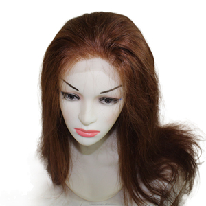 Peluca de cabello natural para mujer, elegante, cabello humano castaño, hebras sedosas, línea de cabello realista, sin desprendimiento, opciones de peinado versátiles - Product Image 2