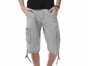 Shorts d'été décontractés en toile pour hommes, à séchage rapide, coupe-vent, taille haute avec cordon de serrage, couleur unie, fabriqués au Pakistan, personnalisables à 100% - Product Image 4