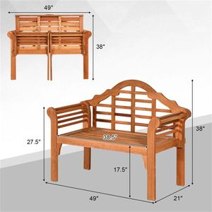 Foldable Wooden Garden Benches for Garden Patio Furniture - Product Image 3
