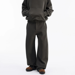 Pantalon de jogging ample en coton pour homme, style streetwear décontracté, avec logo personnalisé, coupe oversize, jambe large et rayures latérales, vente en gros usine - Product Image 3