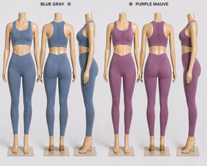 Ensemble de yoga sans couture pour femmes, leggings taille haute, soutien-gorge de sport respirant, vêtements de sport pour la gym et le fitness, vente en gros OEM - Product Image 6