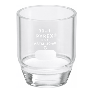 Crisol de forma baja PYREX de 30 mL con disco fritado para precipitados analíticos - Product Image 2