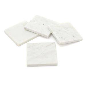 Designer Marble <b>Coasters</b> – Luxury Living Room Accessories Black Marble <b>Coaster</b> <b>Set</b> – Elegant Contemporary Decor - Product Image 2