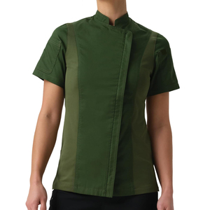 Button Closure Short Sleeve <b>Chef</b> Jacket For Ladies New Design Custom Made Logo Printed <b>Chef</b> Coat For Women - Product Image 1