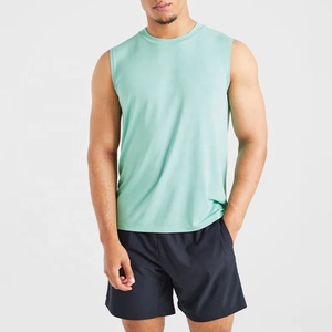 100% Cotton Soft Lightweight Seamless Knitted Casual Yoga Wear Tank Tops Regular Fit Quick Dry Mesh Breathable <b>Singlets</b> - Product Image 4