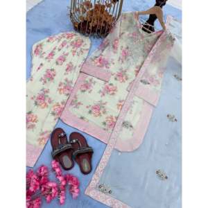 Ensemble Dupatta haut-bas et magnifique pour femmes - Product Image 1