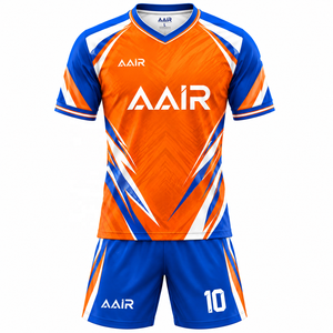 Maillot de football unisexe personnalisé AAIR - Polyester sublimé, anti-humidité, manches courtes, coupe athlétique, plusieurs couleurs disponibles - Product Image 3