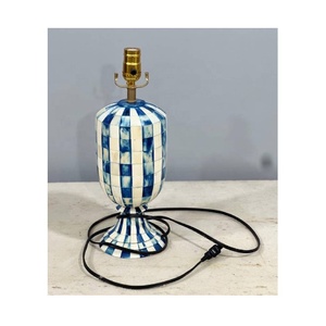 Lámpara de mesa de hueso con diseño de rayas sin pantalla para lámpara de mesita de noche, sala de estar escaparate para, decoración de exhibición, lámpara de mesa eléctrica - Product Image 6