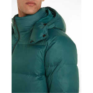 Chaqueta Acolchada con Capucha Color Verde Esmeralda para Hombre, Personalizada, Gruesa, Impermeable, Resistente al Viento, Abrigo de Invierno para Exteriores, Parka Acolchada Cálida - Product Image 5