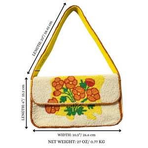 Handmade Colorful Floral Beaded Purse <b>Boho</b> Summer Shoulder <b>Bag</b> for Women - Product Image 3