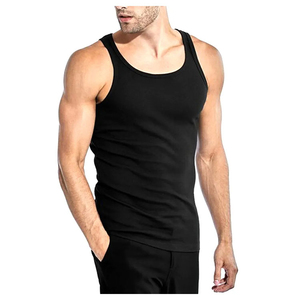 Breathable Knitted Polyester Men’s Tank <b>Top</b> Seamless Fitness Bodybuilding Training <b>String</b> Singlet Gym Tank <b>Tops</b> - Product Image 3