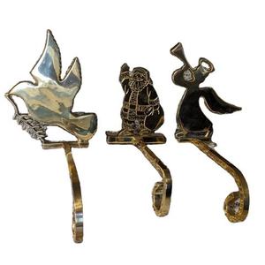 Hot Sale Wood Base Aluminium Top Christmas <b>Stocking</b> Holder For Hanging Decorative Use <b>Xmas</b> <b>Stocking</b> Holder With Silver Tree Top - Product Image 4