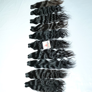 Vente en gros Fabrique Machine double trame temple indien 100% Bundle Traitement aligné des cuticules vierges Aucune Extensions de cheveux humains - Product Image 4