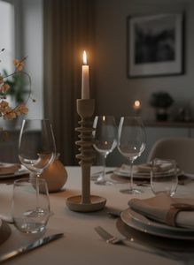 Support de bougie en aluminium antique décoratif pour bougies chauffe-plat (8,3 pouces) – Idéal pour la décoration intérieure, centre de table et parfait pour toutes occasions - Product Image 5