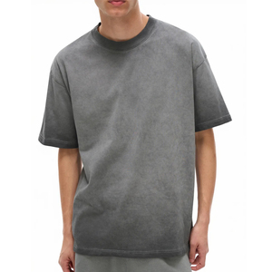 Camiseta Corta Personalizada 100% Algodón, Cuello Redondo, Lisa, para Impresión de Logotipos, Estilo Vintage, 280GSM, Talla Grande para Hombre - Product Image 2