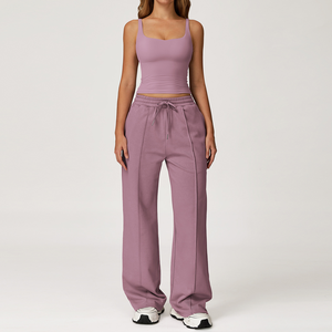 Pantalones Deportivos de Invierno para Mujer, de Alta Calidad, con Cordón Ajustable, Tela de Felpa, Colores y Tallas Personalizables - Product Image 4