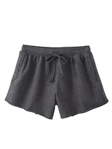 กางเกงขาสั้นเอวสูงสำหรับผู้หญิงกางเกงขาสั้นผ้าย้อมสีพื้นสำหรับฤดูร้อน2025ฤดูร้อน - Product Image 4