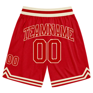 <b>Men</b> <b>Red</b> White Sublimated Mesh Basketball <b>Shorts</b> Polyester Team Sportswear Lightweight Training Competition <b>Shorts</b> Game Clothing - Product Image 2