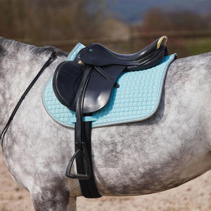 Ensemble de tapis de selle pour chevaux de performance - Matière en coton, style classique durable pour le dressage et le saut d'obstacles avec sangle de harnais - Product Image 6