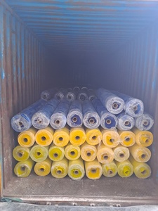 Rouleaux de bâche bleue imperméable pour extérieur, tissu tissé teint uni, poids moyen, en stock - Product Image 3