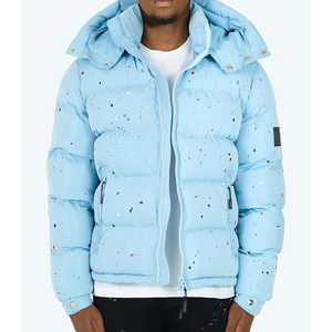 Mens Winter Lightweight Puffer Jacket Water Resistant Windproof Stand Collar Zipper Warm Outdoor Insulated <b>Coat</b> - Product Image 1
