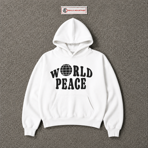Sudadera con capucha gráfica blanca unisex oversize estilo streetwear con estampado de globo, casual, de forro polar, con bolsillo canguro, larga - Product Image 5