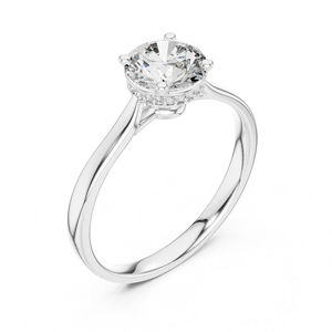 Anillo Clásico de Oro Blanco de 14K con Diamante Cultivado en Laboratorio de 1.24 Ct, Certificado por IGI, para Mujer |   Ropa de Oficina |   Diamante Cultivado Nuevo - Product Image 5