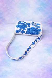 Sac à bandoulière de luxe fait main perlé pour femme, pochette de soirée élégante brodée florale colorée - Product Image 4