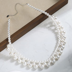Collar de Perlas de Agua Dulce Unisex con Cuentas de Plata 925, Estilo Minimalista, para Bodas y Regalos - Product Image 3