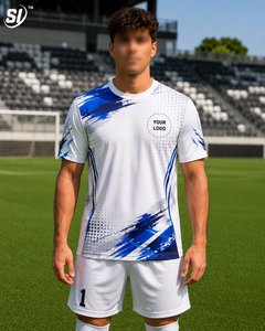 Maillot de football entièrement personnalisable par sublimation, design vierge, créez votre propre nom et numéro d'équipe, impression en gros, uniforme OEM - Product Image 1