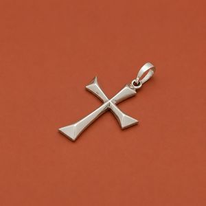 Pendentif croix épée en argent sterling 925 plaqué rhodium pour homme - Product Image 2