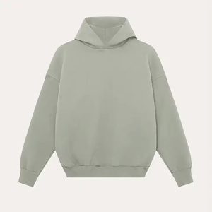 Sweat-shirts à capuche personnalisés en molleton épais, coupe classique, double couche polyester/coton, épaules tombantes, séchage rapide pour hommes – Vente en gros - Product Image 5