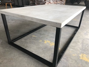 Table basse de luxe avec pieds en métal, meuble moderne de haute qualité, table à manger, surface en béton, offre spéciale - Product Image 4