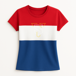 T-shirt en coton uni pour femme, col rond, manches courtes, coupe classique, séchage rapide, respirant, streetwear d'été - Product Image 1