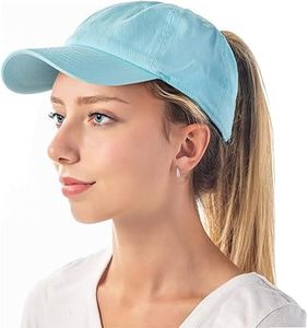 <b>Light</b> Blue 6-Panel Baseball Cap Adjustable Fitted Unisex Casual <b>Hat</b> 100% Cotton Solid Colour Adult Size - Product Image 5