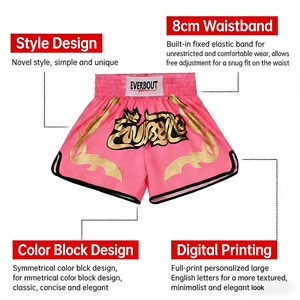 Shorts de boxe Muay Thai ajustés, légers et respirants pour l'entraînement sportif - Product Image 6