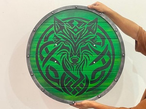 Calvin Handicraft - Adhesivo Decorativo de Pared Circular de Madera con Diseño Art Deco, No Lavable, para Pasillos, Espacios Comerciales/Residenciales - Product Image 2