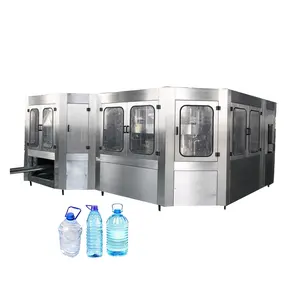3L / 5L / 10L Pet Plastic Bottle Drinking Pure Water / Soft Drink Washing Filling Capping Screwing Packing Machine