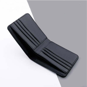Factory Wholesale Secure RFID Leather Wallet Custom Brand <b>Name</b> Card Holder Custom Design RFID Leather Wallet Men High Capacity - Product Image 3
