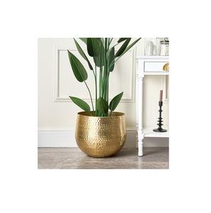 Hermosa Maceta Metálica con Cuerpo de Hierro Resistente y Acabado Rústico, Perfecta para Decoración de Entrada de Hogar Moderno - Product Image 4