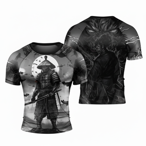 เสื้อยืดออกกำลังกายแบบสั่งทำ OEM ODM ขายส่ง ออกแบบเองได้ เสื้อรัดรูปสีพื้นเรียบ แขนสั้น เสื้อแรชการ์ด เสื้อยืดกีฬาฟิตเนสสั่งทำ - Product Image 4