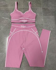 Leggings de yoga et de pilates côtelés confortables pour femmes, ensemble de vêtements de fitness extensibles en deux pièces - Product Image 5
