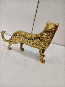 Figura de Leopardo de Latón Hecha a Mano, Escultura de Pantera con Manchas, Decoración Elegante para Mesa, Regalo Artístico para el Hogar - Product Image 5